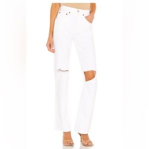 RE/DONE Originals 90s High Rise Loose White Jeans Size 30
